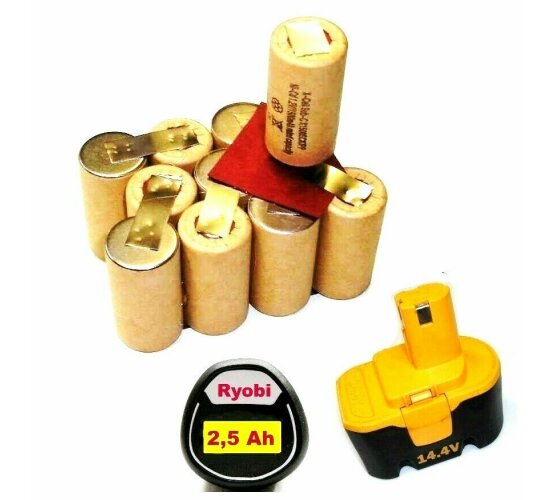 Tauschpack für Original Ryobi Akku  14,4 V  BPP-1413 > 1417   mit 2,5 Ah SANYO