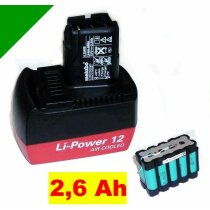 Reparatur Zellentausch für Metabo 12 Li  Akku 12 V...