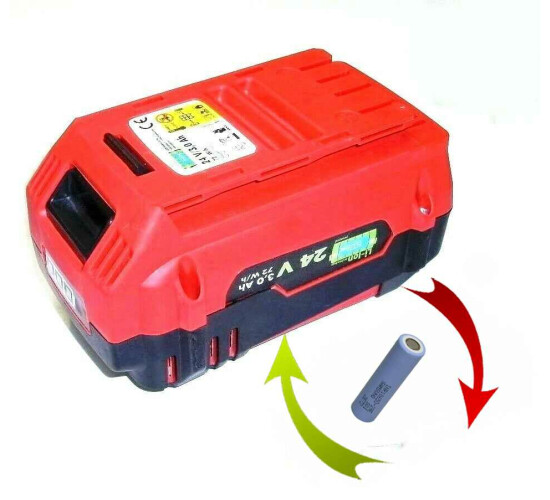 Zellentausch für Güde Akku 24 V / 25,2 V m 4,5 Ah. m. 4500 mAh