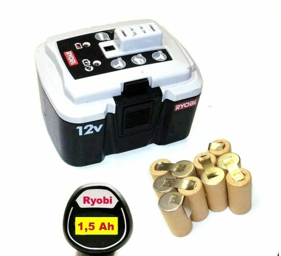 Zellentausch für Original Ryobi Akku  12 V  BPN 1213 - 1217   mit 1,5 Ah