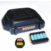 Reparatur Zellentausch für WORX  Akku 20 V Li mit...