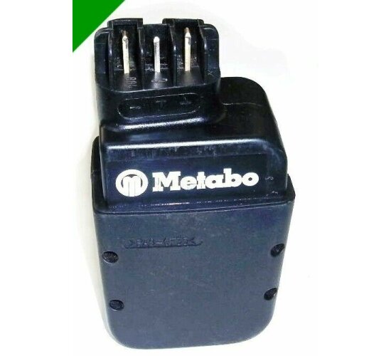 Original Metabo  Akku 12 V  Neubestückt mit 2 Ah NiCd HP-2000  Stiftkontakte