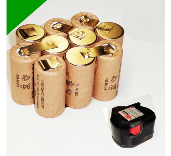 Tauschpack für  Würth Akku 12 V  SD12 . m. 2 Ah NiMh  2000 mAh  MYD- Zellen