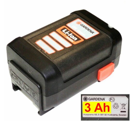 Original Gardena Akku 18 V Li 1,6  Neu bestückt mit  3 Ah  3000 mAh   8839