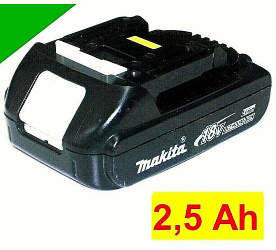 Original Makita Akku 18 V  BL1815   Compact Neubestückt mit 2,5 Ah  2500 mAh  Samsung Zellen