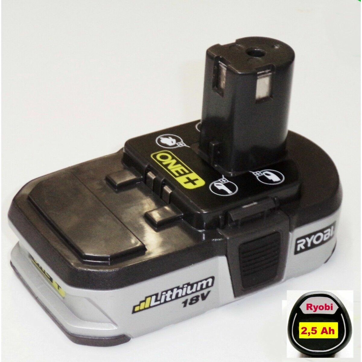 2 Batterie Al Litio 18V 5000mAh Compatibili Ryobi RB18L50 – Sostituiscono BPL-1815, P102, P103 Con Spia LED E Protezioni