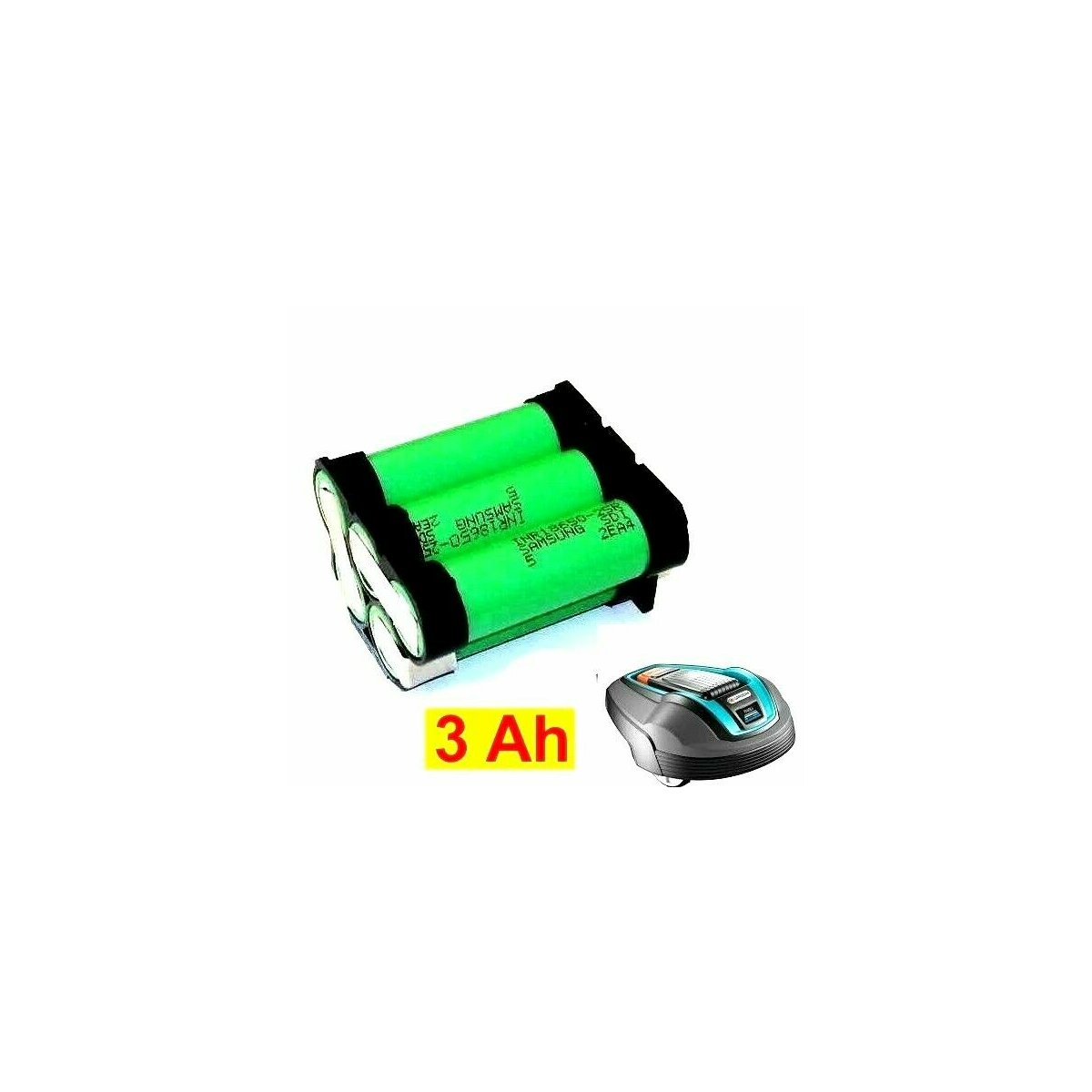Tauschpack Akku für Mähroboter Gardena R40Li 18 V mit 3,0 Ah Samsung