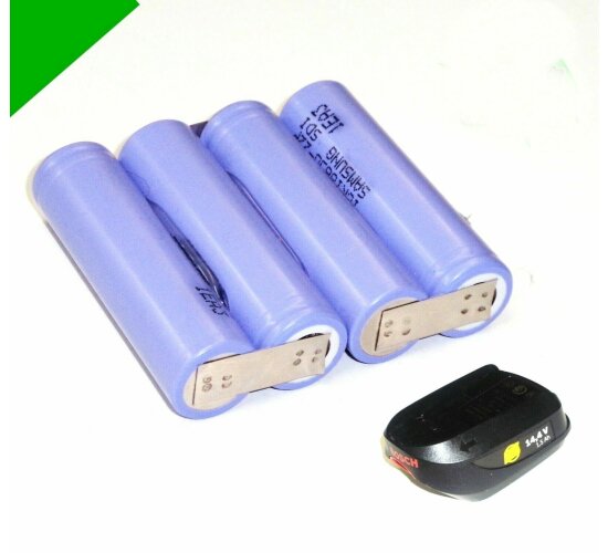 Tauschpack für Bosch Akku 14,4 V 1,3 /1,5 Ah Li  1,3  Ah Samsung Zellen 1300 mAh