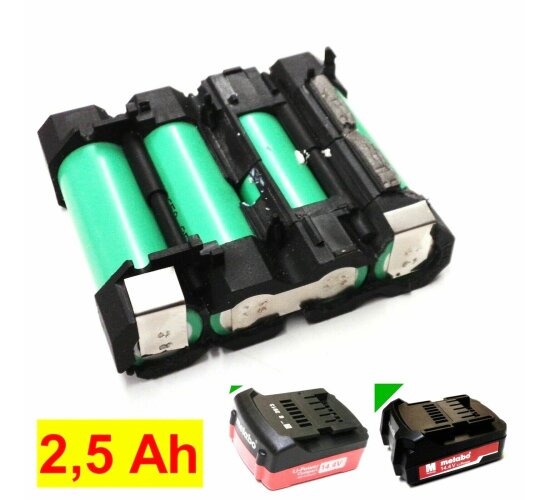 Tauschpack für Metabo Akku 14,4 V  1,3 / 1,5 Ah  Li - 6.25498  / 6.25467/  25595