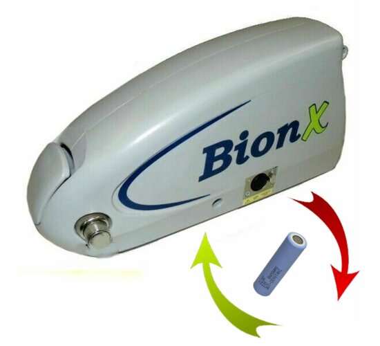 Zellentausch für BionX -3195-A11018131 / 3194- A10217110 /   36 V Li-Ion 17 Ah