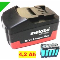 Zellentausch für Metabo Akku 18 V   Air Cooled EXTREME 6.25457 mit 4,2 Ah