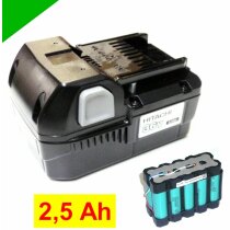 Akkureparatur Zellentausch für Hitachi Akku 36 V Li BSL 3625 mit 2,5 Ah 2500 mAh