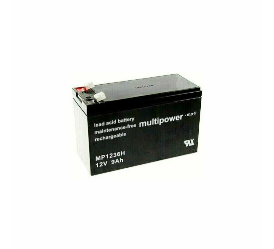 1 x Multipower Blei Akku MP1236H Pb 12V / 9Ah Hochstrom | UP-VW1245P1 | 12FGH36