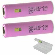 2 x Samsung SDI INR18650-30Q Li Akku 3000 mAh 3,6 V / 3,7...