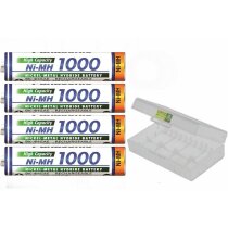 4 x Panasonic Akku Micro  (AAA )-Akku NiMH 1000 mAh 1.2 V...