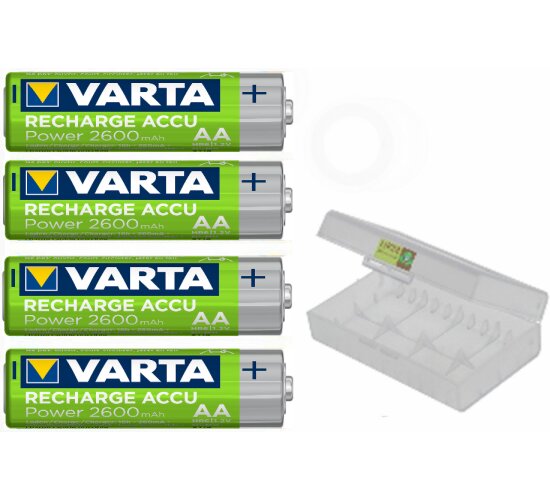 4 x Varta AA Akku Mignon NiMH 2600mAh Ready to use mit Box