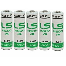 5 x Saft Lithium 3,6V Batterie LS 14500 AA - Zelle...
