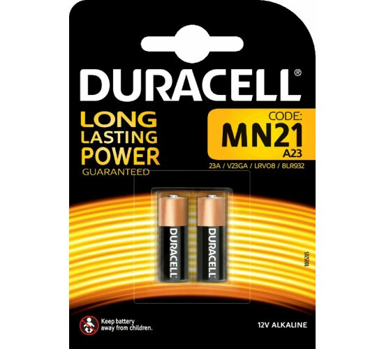 Duracell Specialty Alkaline MN21 Batterien 12 V A23 V23GA 2er Blister MN21