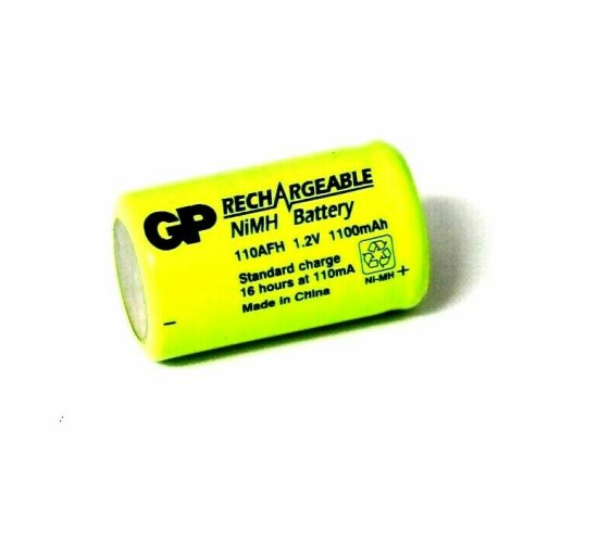 GP110AFH 2/3A Industrie Akku 1,2 Volt Ni-MH, 1100mAh Flat Top 2/3R23