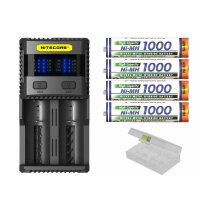 Nitecore SC2 - 3 A Ladegerät 4 x Panasonic Akku AAA...