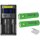 Nitecore SC2 - 3 A Zwei-Schacht-Ladegerät  2 Samsung Akku 18650 -2500 mAh  Box