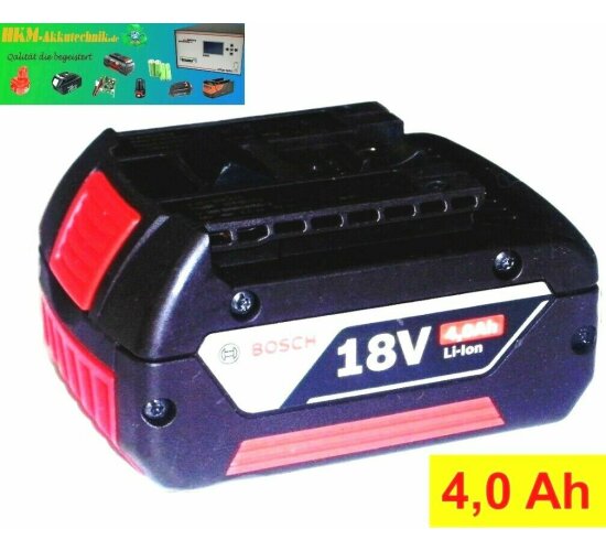 Original Bosch Akku GBA 18 V Li - Neubestückt mit 4,0 Ah  2607336816  für Handwerker - B -