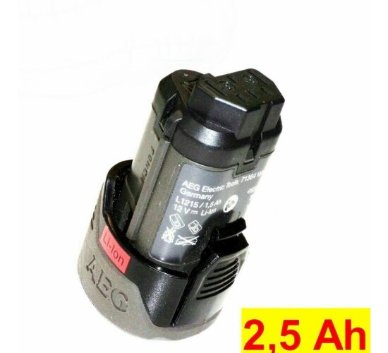 Original AEG Akku L1215 - 12 V Li Neu Bestückt mit 2,5 Ah  - 2500 mAh