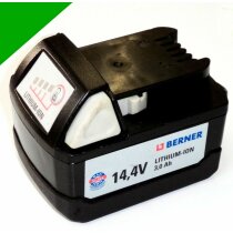 Original Berner  Akku 14,4 V Li mit 4,0 Ah   bgl...