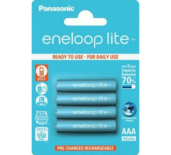 PANASONIC ENELOOP LITE AKKU AAA - 4 ER-BLISTER (BK-4LCCE/2BE)