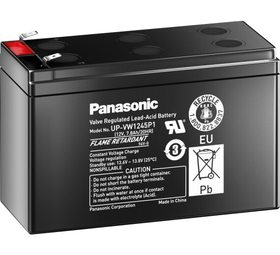 Panasonic High-Power UP-VW1245P1 Bleiakku 12V 7.8Ah Blei-Vlies (AGM) Hochstrom