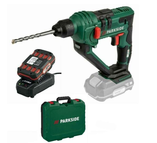 PARKSIDE Akku Bohrhammer PABH 20-Li  X20VTeam mit Akku 2.0 Ah  u Ladegerät Koffer