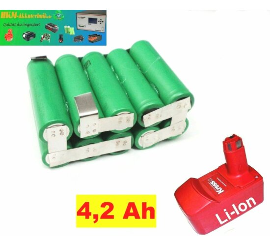 Tauschpack für  KRESS  Akku   18 V -2,2  Li-Ion  mit 4,2 Ah  4200 mAh