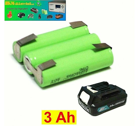 Tauschpack für Makita Akku BL1021B mit 3.0 Ah  - 3000 mah