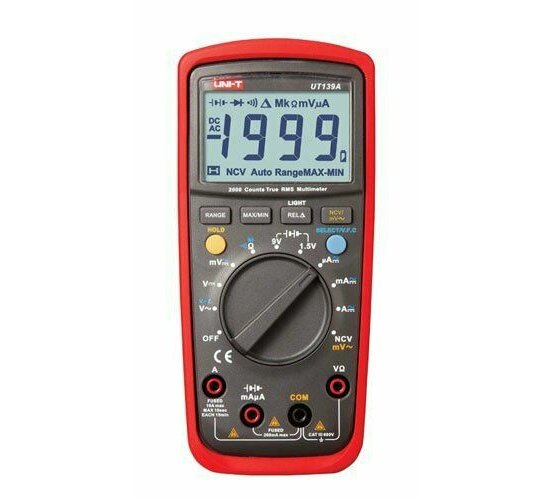 Uni-T UT-139A Digital-Multimeter Trms Autorange Ncv, rot