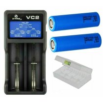 XTAR USB-Ladegerät VC2 LC-Display  Li-Ion  + 2...