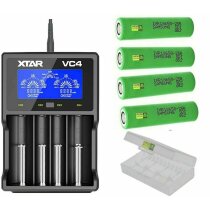 XTAR USB-Ladegerät VC4 LC-Display  Li-Ion & NiMH...