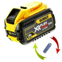 Reparatur Zellentausch für  Dewalt Akku 18 V /  54 V 9,0 Ah  DCB547 Flex volt