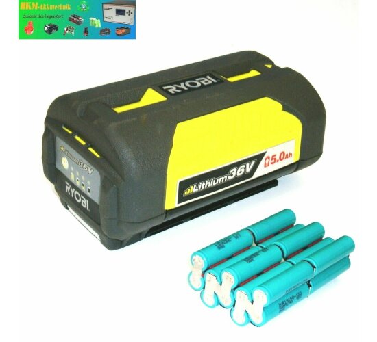 Zellentausch für  Ryobi Akku 36 V / 2,6 Ah Lithium+ BPL3626D - 5133002772