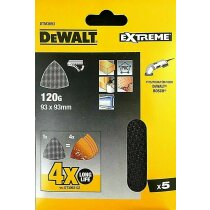 5 Bogen DeWalt DELTA Schleifblätter 93x93mm 120G...