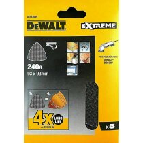 5 Bogen DeWalt DELTA Schleifblätter 93x93mm 240G...