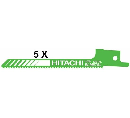 5 x Hitachi &ndash; 752015 Blätter Säbelsägeblatt rm11b für Metall 100 x 8 x 0,9 mm 