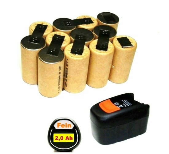 Akkupack für  Fein ABS 14,4 V    mit 2 Ah NiCd  2000 mAh 14,4 Volt