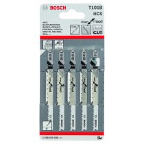 Bosch 5 x Stichsägeblatt T101B Clean for Wood