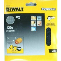 DeWALT 5x EXTREME Schleifgitter 150 mm Körnung 120G...