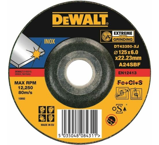 DeWalt DT43350-XJ Schruppscheibe Extreme 125 x 22.2 x 6.0 mm