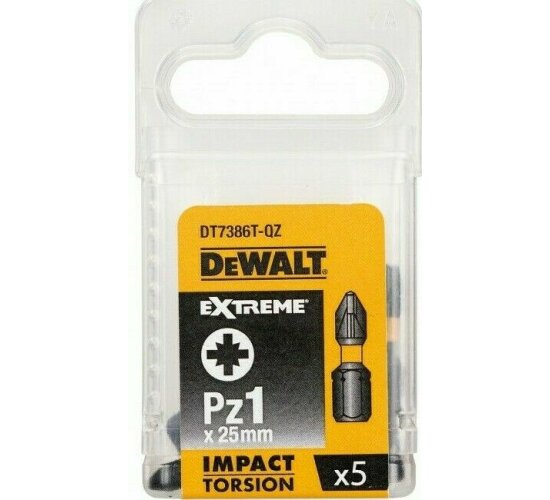 DeWALT DT7386T DT 7391 Schlagschrauber Bits Pz1 x 25mm 5 Stück