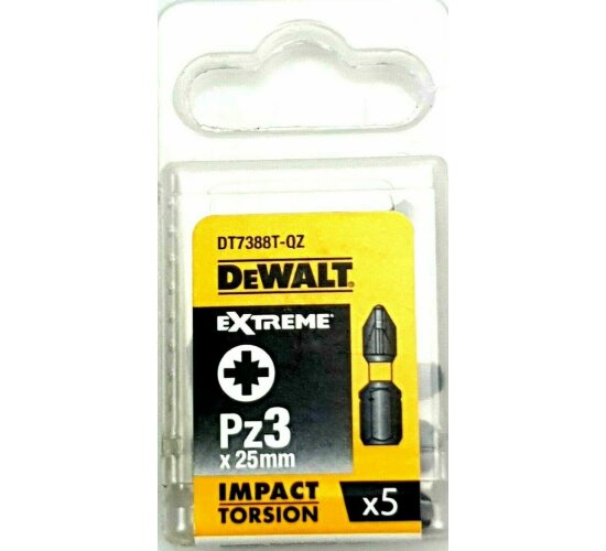 DeWALT DT7388T DT 7388 T Schlagschrauber Bits Pz3 x 25mm 5 Stück