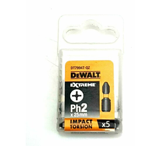 DeWalt DT7994T-QZ PH2 Bits - 5 St&uuml;ck, 25mm L&auml;nge, magnetisch