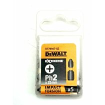 DeWalt DT7994T-QZ PH2 Bits - 5 Stück, 25mm Länge, magnetisch