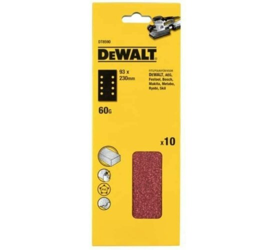 DeWalt DT8511-QZ Schleifblätter 115x280 K80 Papier 10-Loch 10St